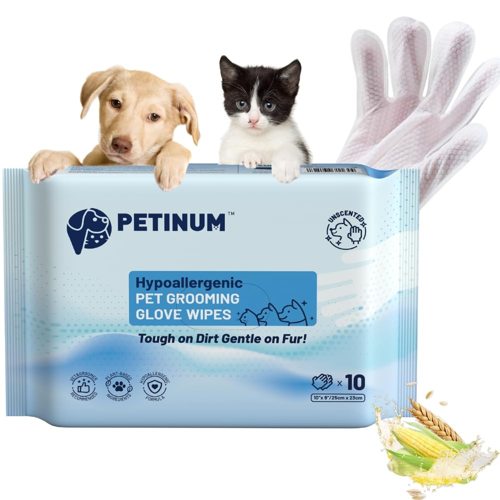 No-Rinse Pet Cleansing Gloves (10-Pack)