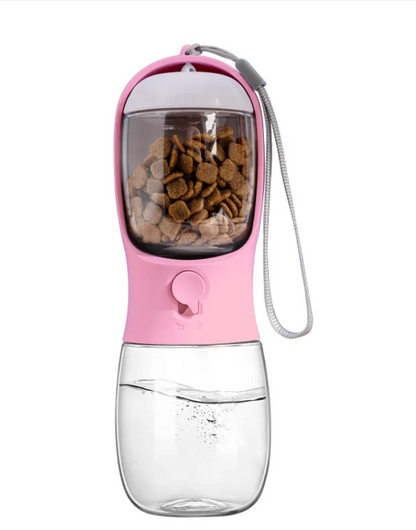 3-in-1 Travel Pet Water Bottle & Food Container