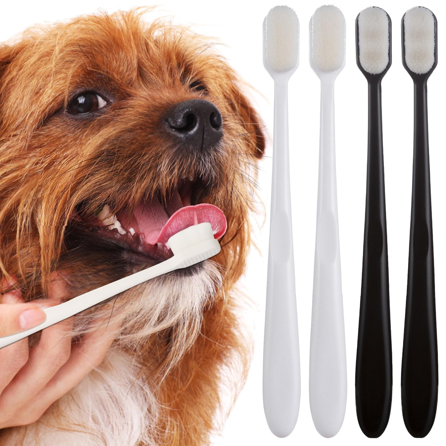 4-Pack Ultra Gentle Dog Toothbrush Set
