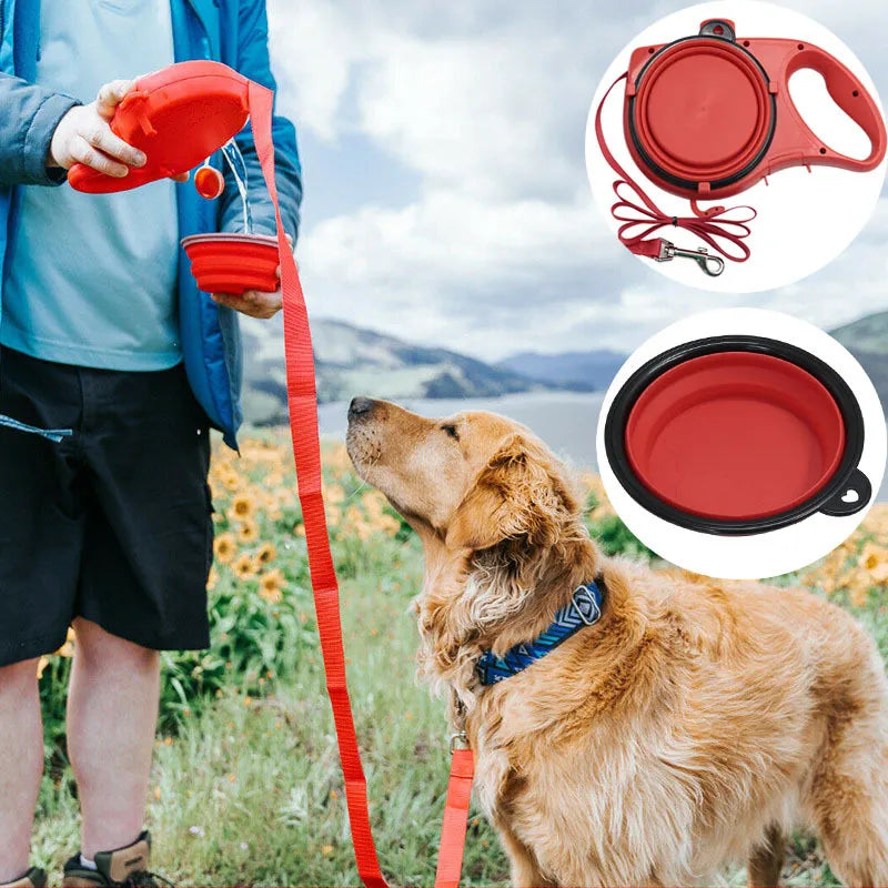 3-in-1 Portable Water Bottle With Leash